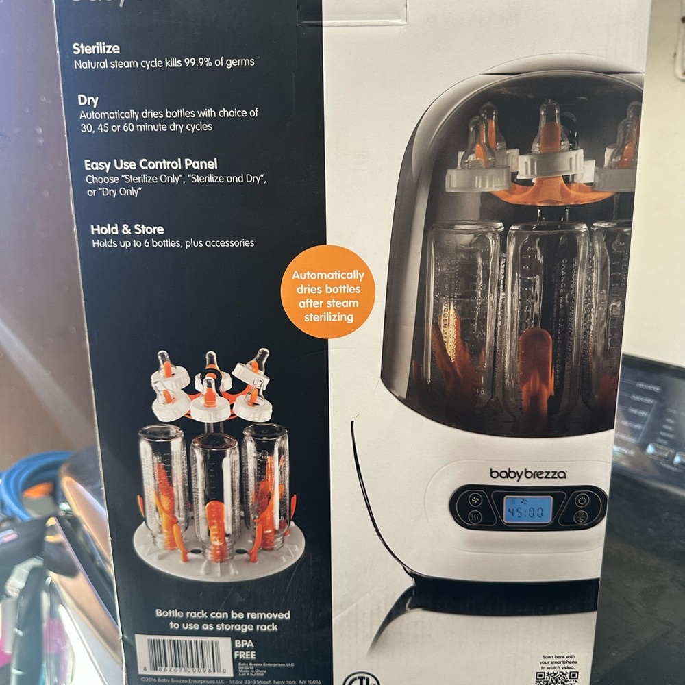 Baby Brezza Black Bottle Sterilizer and Dryer